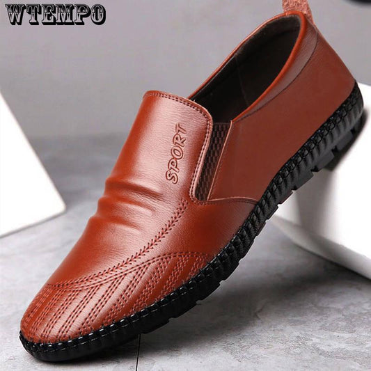 Mens Shoes Casual Brand Summer Men Loafers Genuine Leather Moccasins Comfy Slip On Shoes