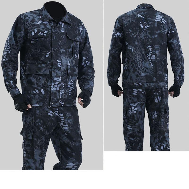 Camouflage Clothing Men's Suit Men's Spring and Autumn Wear-resistant Welder Construction Site Military Fans  Labor Insurance Work Clothes