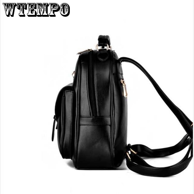 New Women Leather Backpacks Female Shoulder Bag Sac A Dos Ladies Bagpack Vintage School Bags