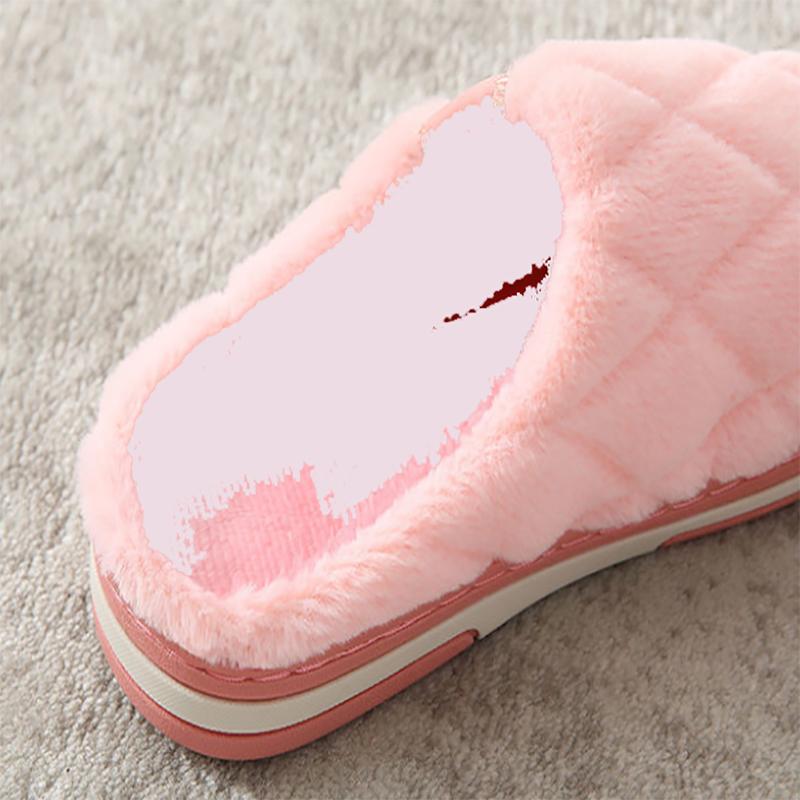 Autumn and Winter Pure Cotton Slippers Indoor Non-slip Soft-soled Shoes Warm Simple Plush Cotton Shoes