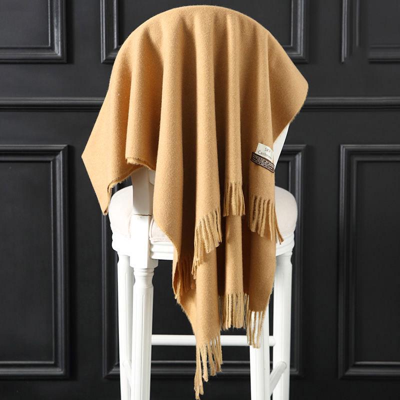 Winter Cashmere Scarf Women Thick Warm Shawls Wraps Lady Scarves Fashion Tassels Pashmina Blanket