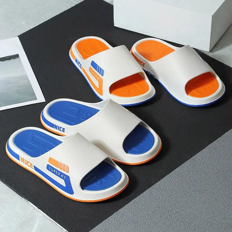 Men's Summer Slippers Wear Thick Bottom Sandals Couples Outdoor Wear Sports Non-slip Flip-flops Household Indoor Bathroom Slippers Ladies Flip-flops