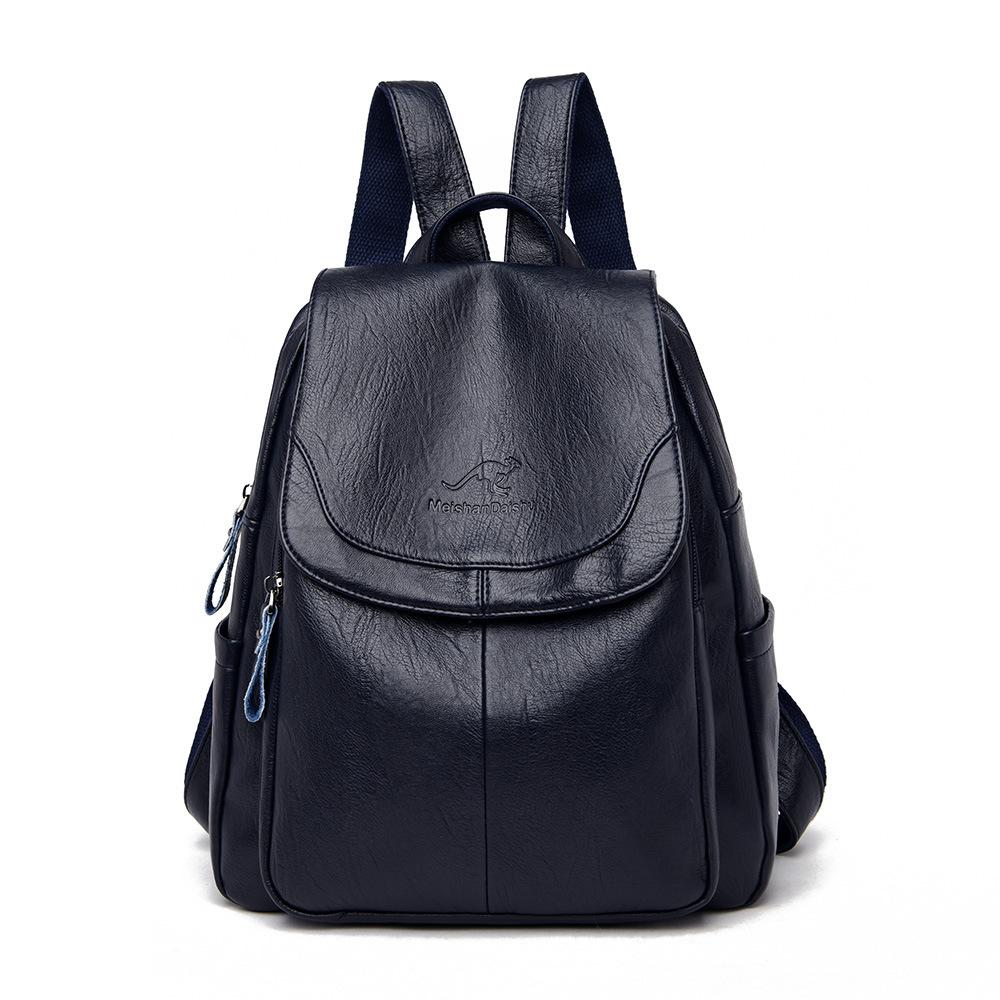 Ladies Backpacks Soft Leather Fashion Backpacks Female Travel Bags Backpacks Large-capacity School Bags