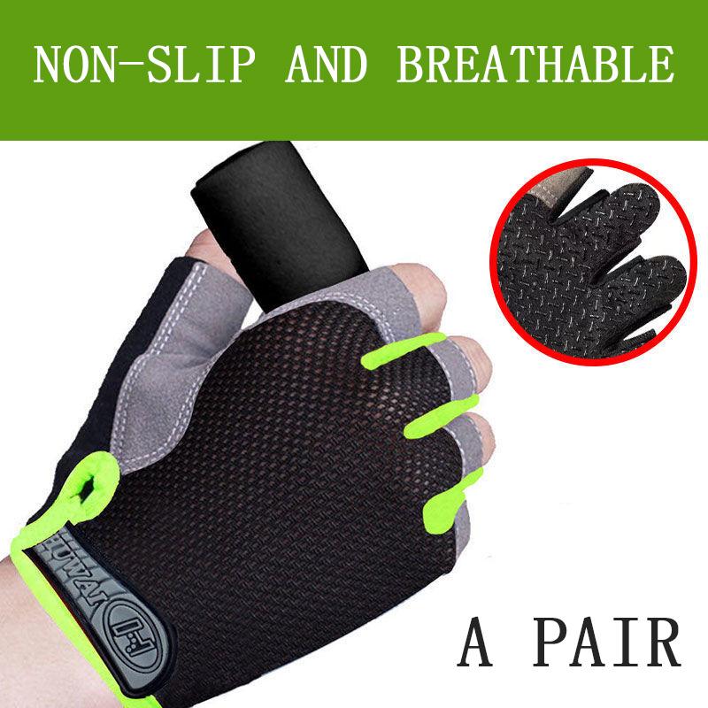 Fitness Sports Gloves Women's Spring and Summer Thin Riding Half-finger Gloves Men's Non-slip Equipment Fingerless Training Spinning Gloves