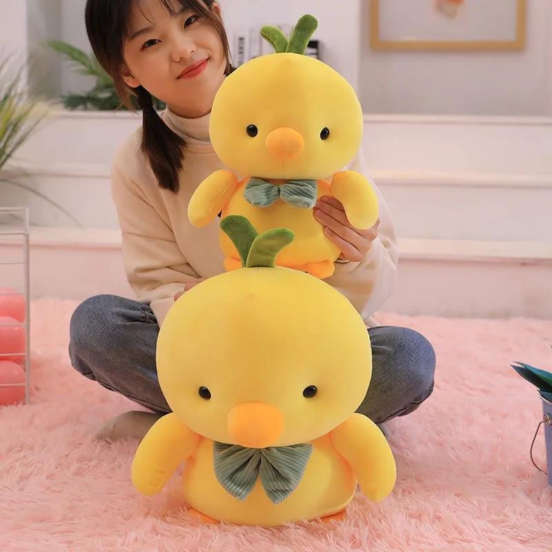 Children's Plush Toys Lovely Little Yellow Chicken Plush Doll Pillow Soft Kid's Sleep Plush Doll Cute Children's Birthday Gifts