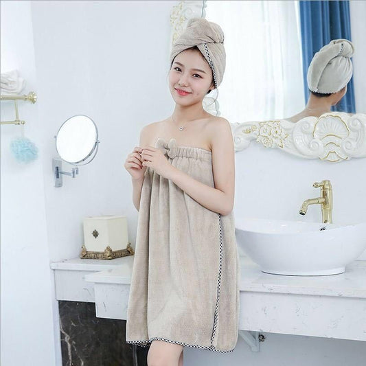 Bath Towel Women Can Wear Cute Adult Quick-wrap Chest Dry Bath Towels Which Are Softer Than Cotton Absorbent Towels and Bath Towel Sets