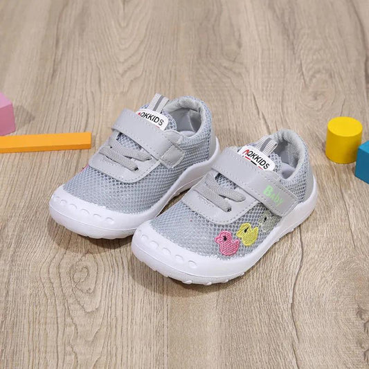 Kids Shoes Spring Summer Baby Girls Boys Soft Sole Solid Sports Shoes Print Anti-slip Cartoon Casual Mesh Flat Shoes