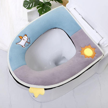 Toilet Toilet Seat Four Seasons Universal Household Toilet Cover Cute Waterproof Toilet Cushion Thickening