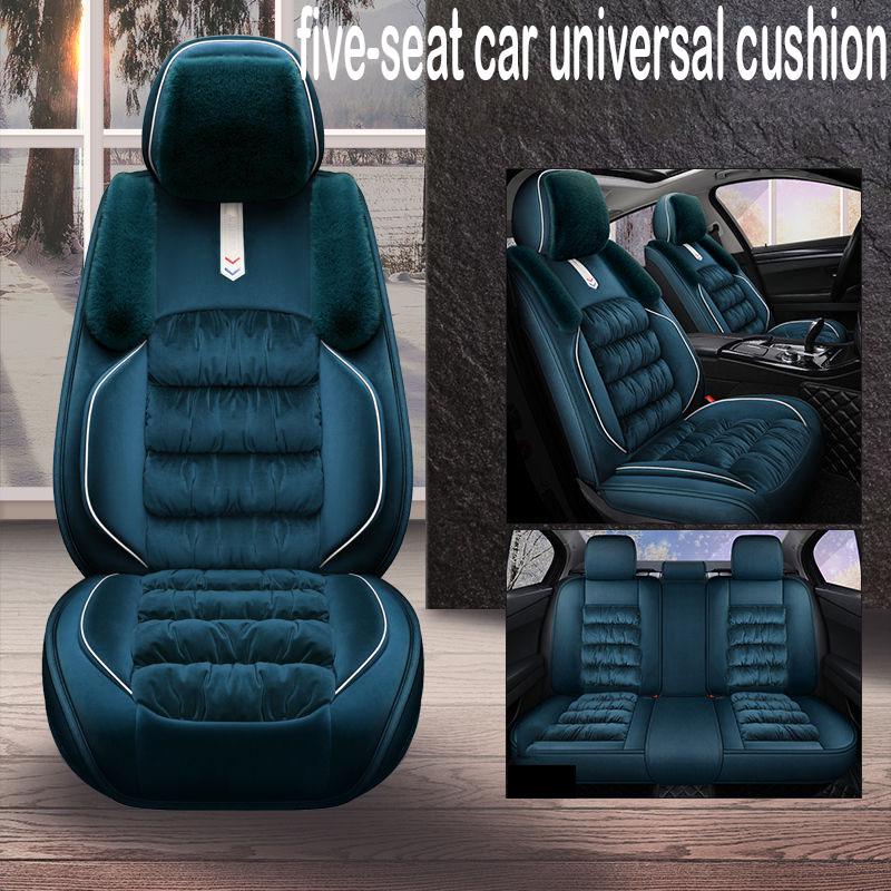 Fully-enclosed 5-seater car cushion winter warm and comfortable plush seat cover GM car cushion