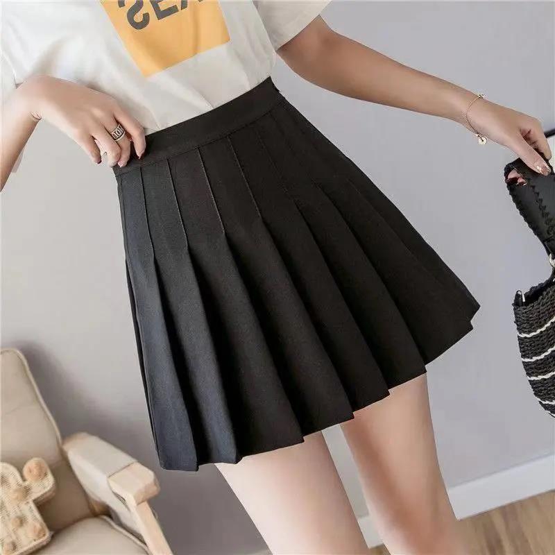 Pleated School Mini Skirt, Pleated Tennis Skirt, Japan Korean Fashion Kawaii Retro Vintage Skirt