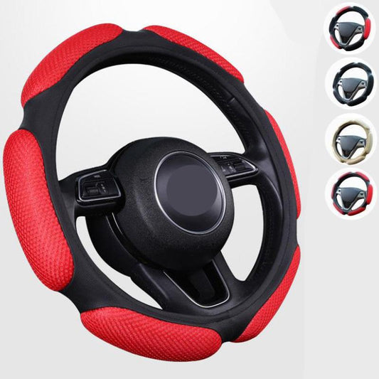 Bread Style Car Steering Wheel Cover Soft Elastic Embossed Handle Cover Family Car SUV Truck