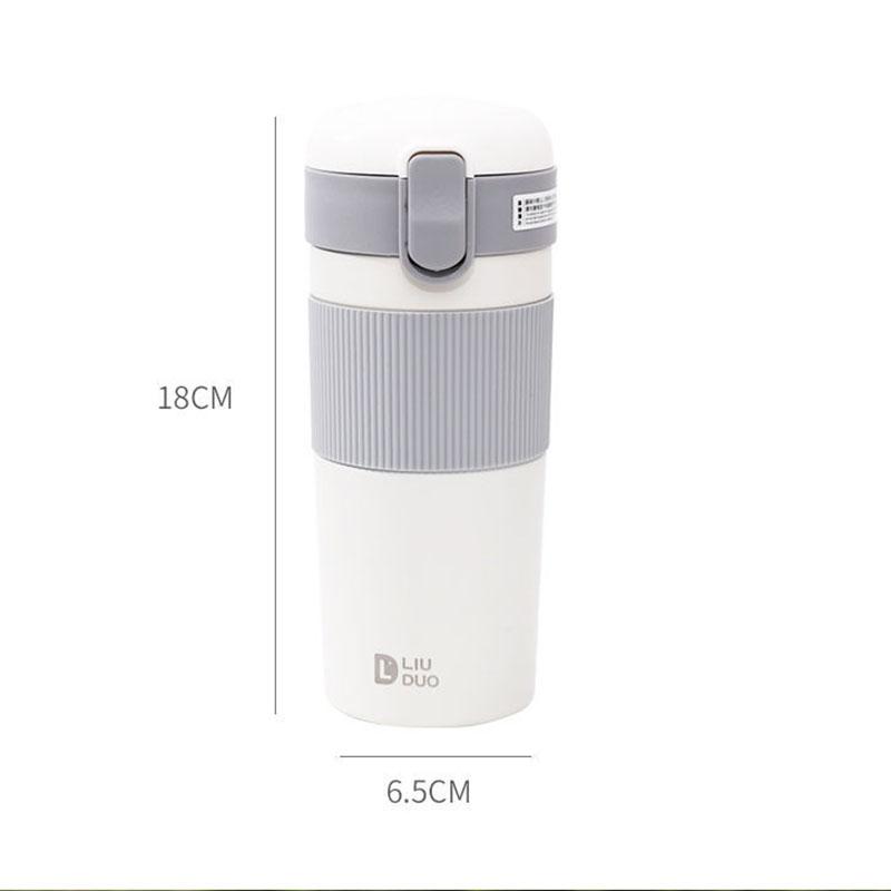 Straw Thermos Cup Girls Water Cup Student Portable Coffee Cup Portable Thermos Cup Large Capacity Cup