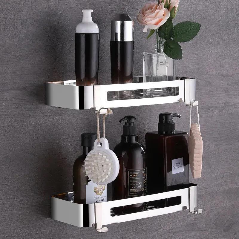 Bathroom Shelves Corner Washing Tables Triangular Wall Storage Bathing Perforation-free Wall-mounted Toiletries Storage Rack Cosmetics Storage Rack