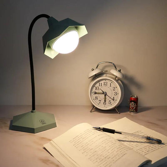 LED Eye Protection Desk Lamp Cute Dormitory Desk Learning USB Rechargeable Student Bedroom Reading Bedside Night Light Portable Desk Lamp