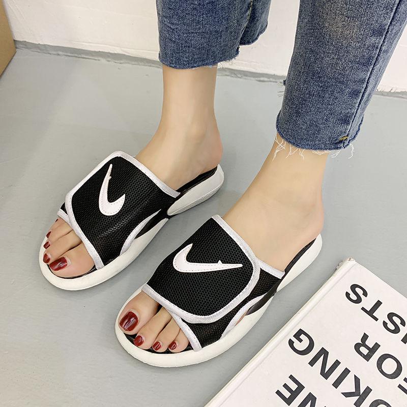 Plus Size 35-40 Summer Women Mesh Slippers Outdoor Flat Bohemian Beach Wear-resistant Non-slip Office Lady Sports Sandals