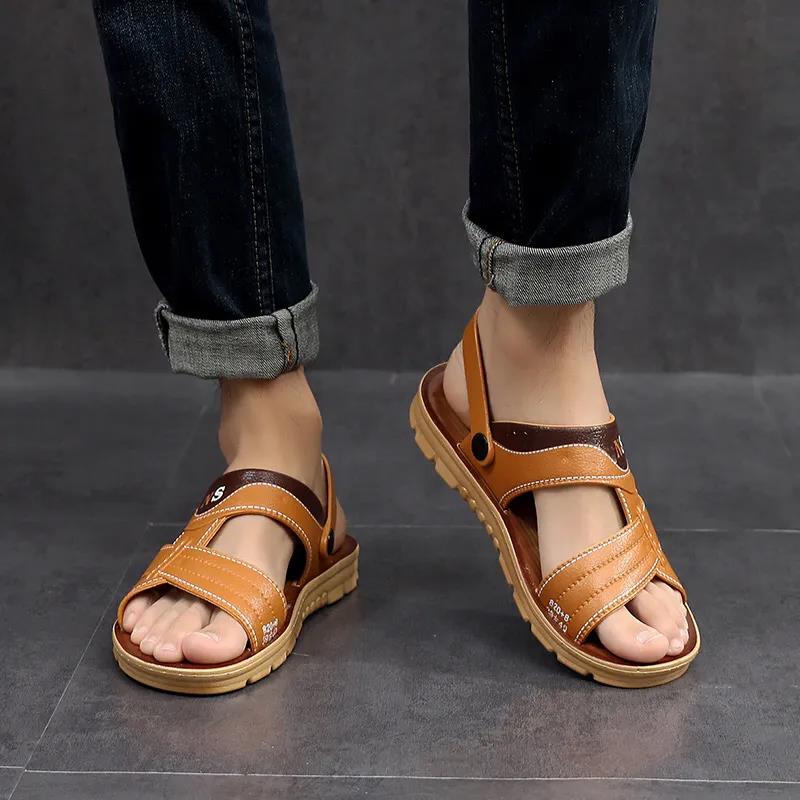 Fashion Breathable Sandals Soft Sole Sandals Sprayed Men's Sandals Summer Sandals Beach