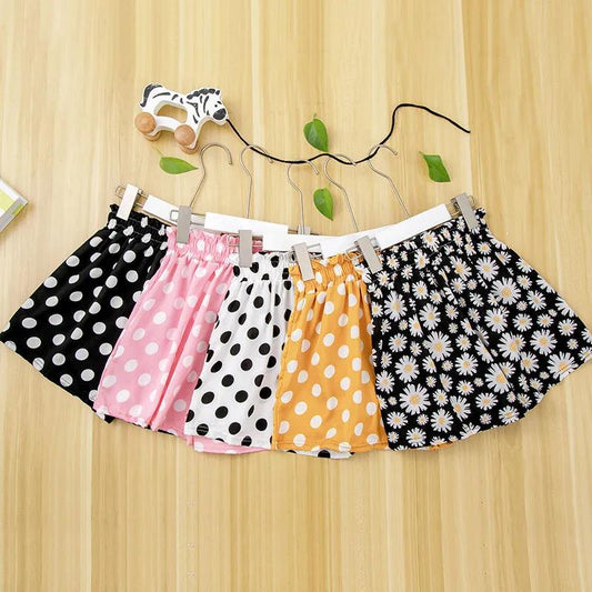 Girls' Shorts Summer Clothes Thin Children's Daisy High Waist All-match Culottes