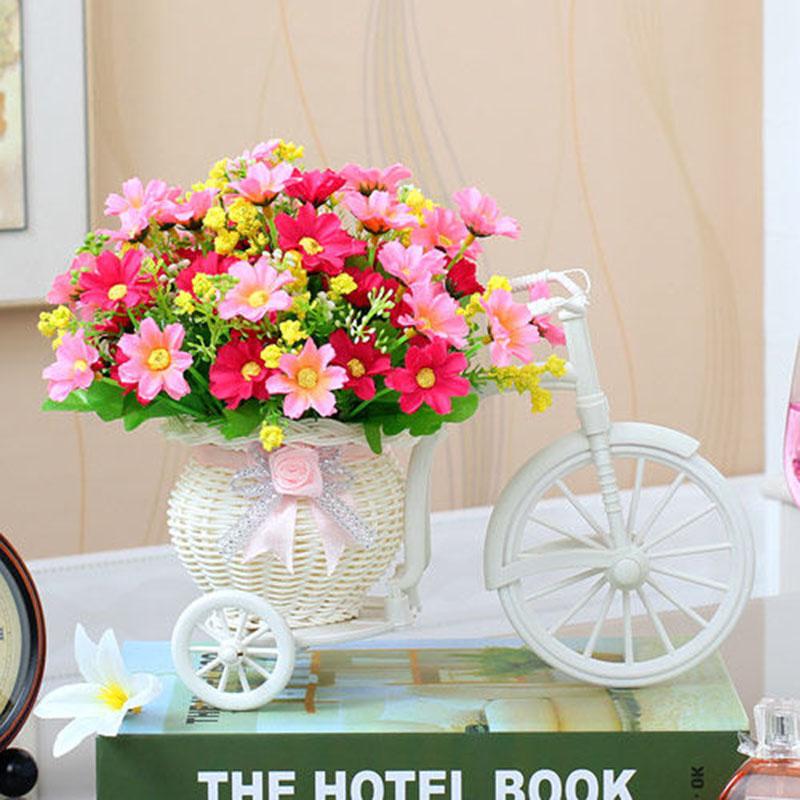 Artificial Flowers Simulation Flower Cart Potted Coffee Table Dining Table Floral Decoration Ornaments Flower Bedroom Living Room Cabinet Desktop