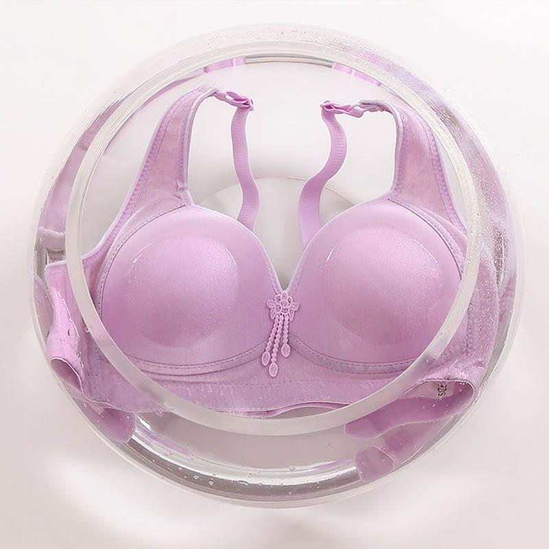 Ladies Large Size Gathering Thin Anti-sagging Underwear Simple Glossy Sweat-absorbing Breathable No Steel Ring Bra