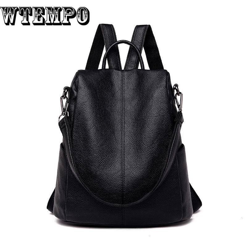 Woman Fashion Leather Backpack Female Tassel Travel Rucksack School Bag Small backpack For Women