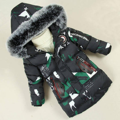 Camouflage Winter Down Parka Jackets for Boy Girls Down Coat Thick Warm Kids Children's Jackets