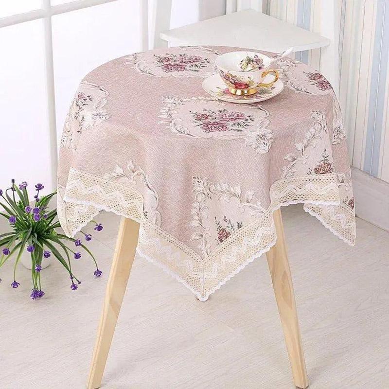 Tablecloth Fabric Cotton Linen Lace Tablecloth Rectangular Round Tablecloth European Home Coffee Table Thin Cover Towel