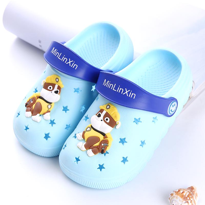 Pair of Slippers Soft Bottom Slippers Summer Cartoon Non-slip Beach Children's Shoes