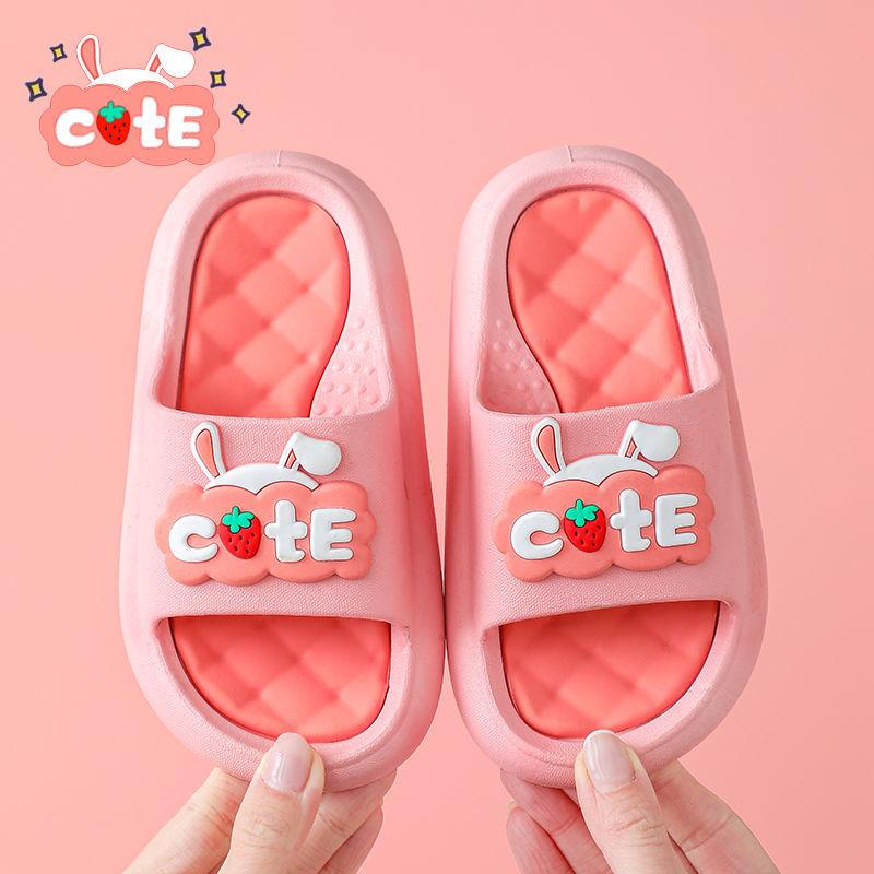 Children's Slippers Summer Girls Princess Shoes Cartoon Slippers Soft Soles Indoor Baby Bathroom Bath Sandals  Slippers