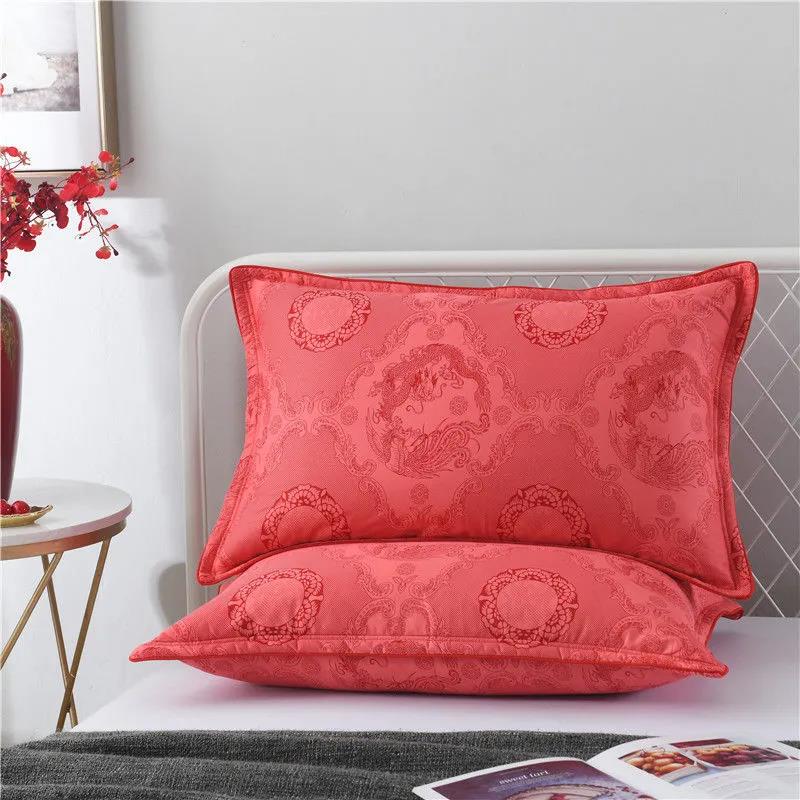 48x74cm Pillowcase Thick Pure Cotton Pillowcase Double Queen Size Bedroom Printing Pillowcase Bedding Two Pieces