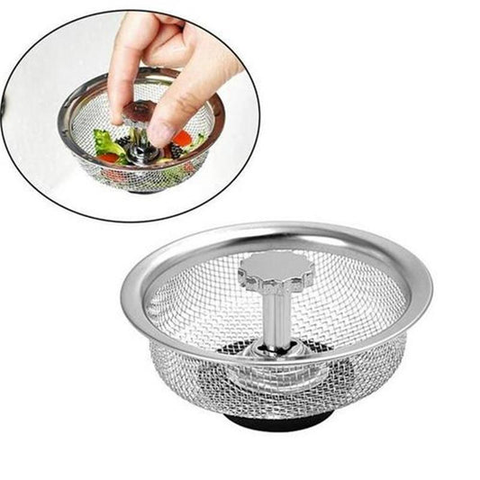 2Pcs Sink Filter Mesh Kitchen Stainless Steel Water Filter Washing Pan Separation Mesh Food Tea Separation Mesh