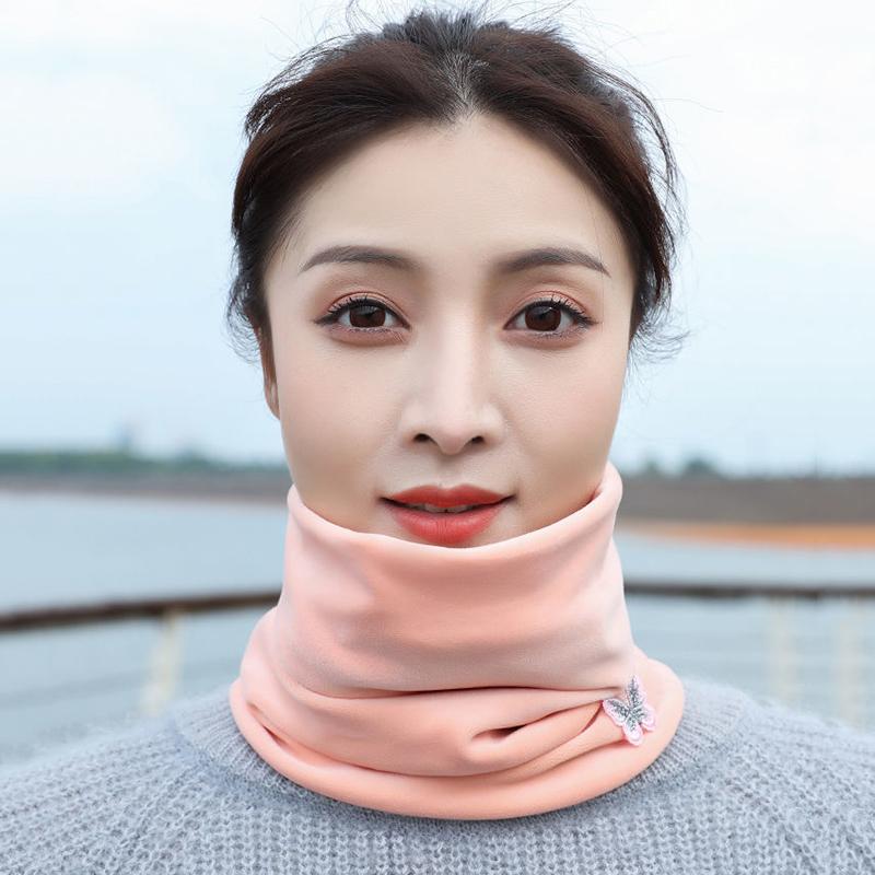 Warm Bib Women's Autumn and Winter All-match Double-layer Thickened Scarf for Riding Outdoor Neck Protection and Windproof Collar Soft and Comfortable