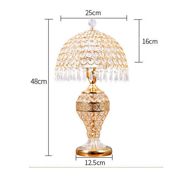 Luxury Resin Table Lamp Living Room Button Switch Bedroom Bedside Table Lights Fabric Lighting