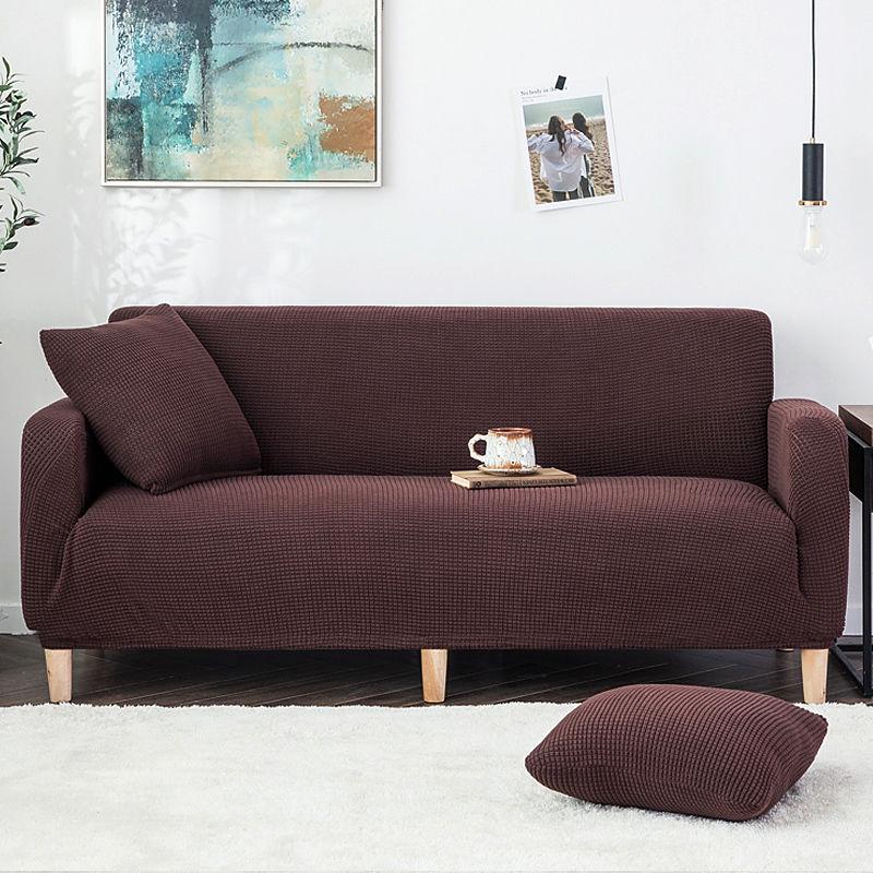 Skin-friendly Sofa Cover Elastic Non-slip L-shaped Sectional Living Room Sofa Cover Can Be Machine Washed Without Wrinkle