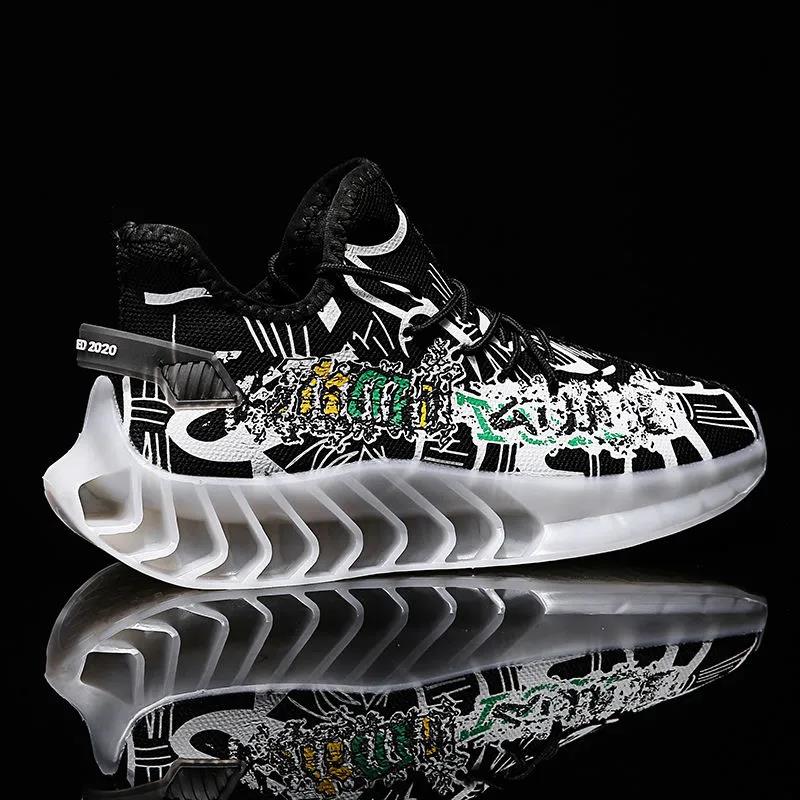 Blade Luminous Sports Men's Shoes Summer Gypsophila Student Running Shoes Korean Style Breathable Shoes