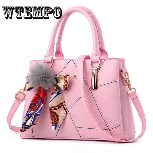 Handbags Bowknot Decoration Casual Women Shoulder Crossbody Handbags Leather Bags