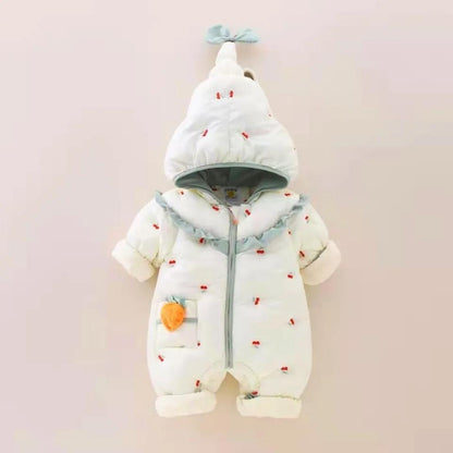 Baby Clothes, Children's Clothes, Down Cotton Clothes, Autumn and Winter Plush Thickened One-piece Clothes, Outdoor Clothes, Cotton Clothes