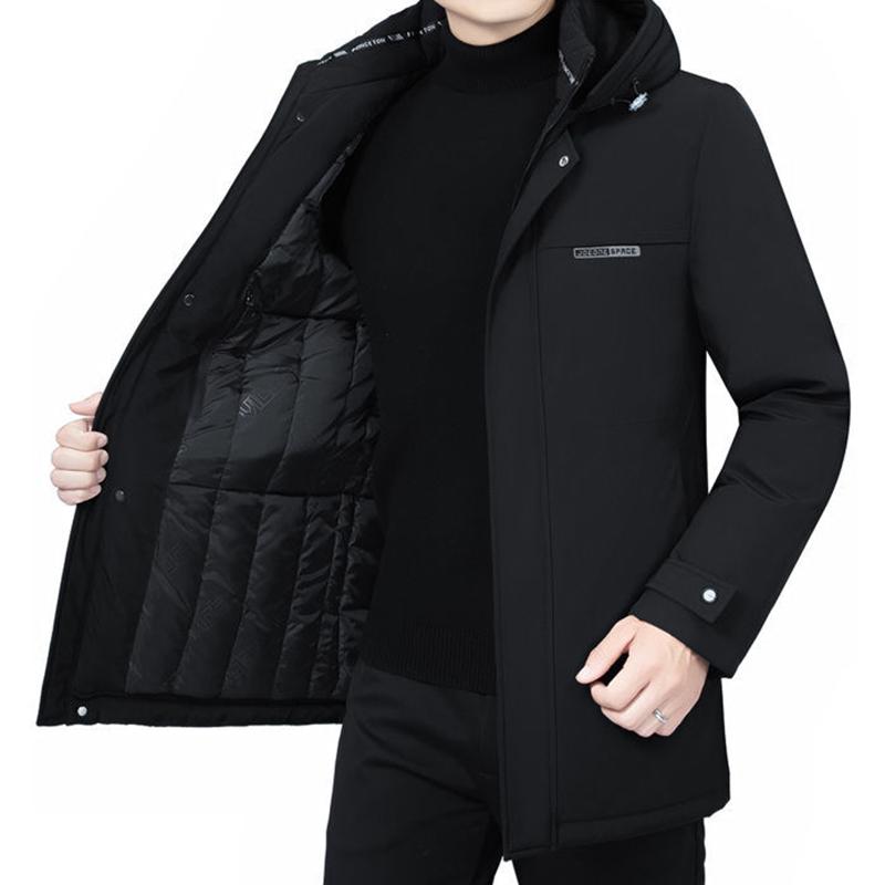 Winter Men's Middle-aged Down Padded Jacket Casual Thickened Cold-proof Clothes Handsome Slim Padded Jacket