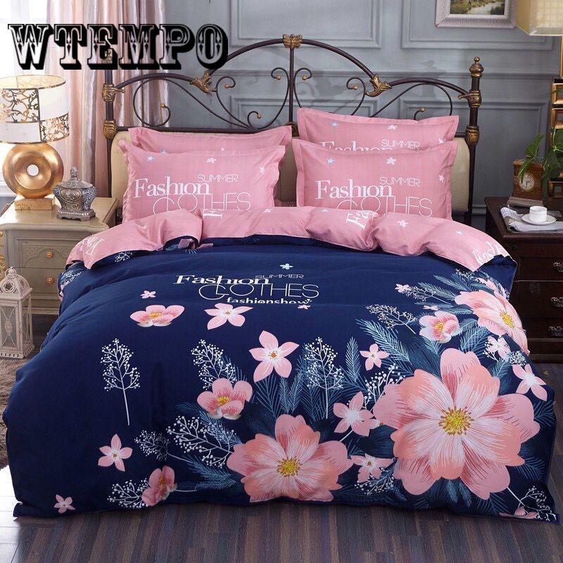 Brand Fashion 3D Flower Printing Duvet Cover Set with Pillowcase Bedding Set Quilt Cover Set