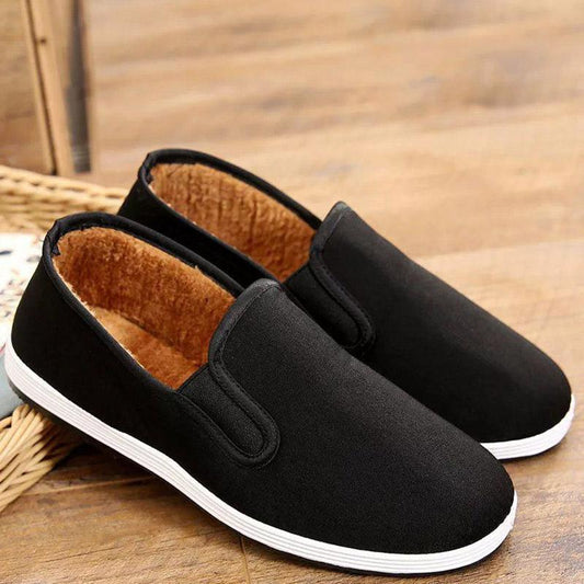 Autumn and Winter Cotton Shoes Plus Velvet Thickened Men's and Women's Non-slip Soft Bottom Wear-resistant Cloth Shoes