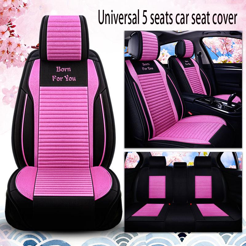 Car seat cover Waterproof Car Seat Cover Universal 5 set Auto Seat Cushion Leather 5 seats Universal