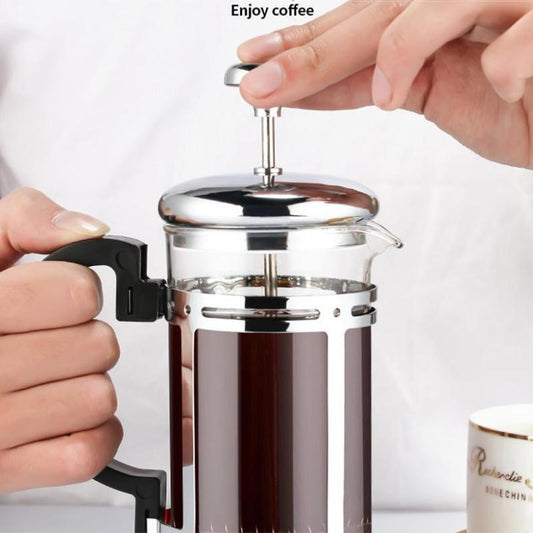 350ml/600ml French Press Glass Coffee Maker Kettle Manual Glass Tea Pot with Handle Espresso Maker Cafetiere with Filter