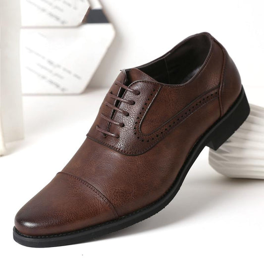 Business Dress Men Formal Shoes Wedding Pointed Toe Fashion Leather Shoes Flats Oxford Shoes for Men