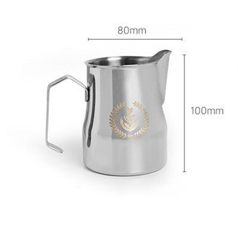 Stainless Steel Coffee Tool Frothing Pitcher Pull Flower Cup +Cafe Foam Template Barista Stencils Decoration Tool