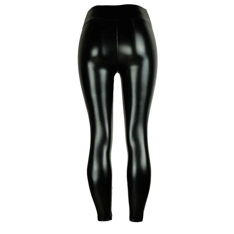 Winter Leather Leggings Women High Waist Warm Push Up Leggings Thick Velvet Solid S-2XL