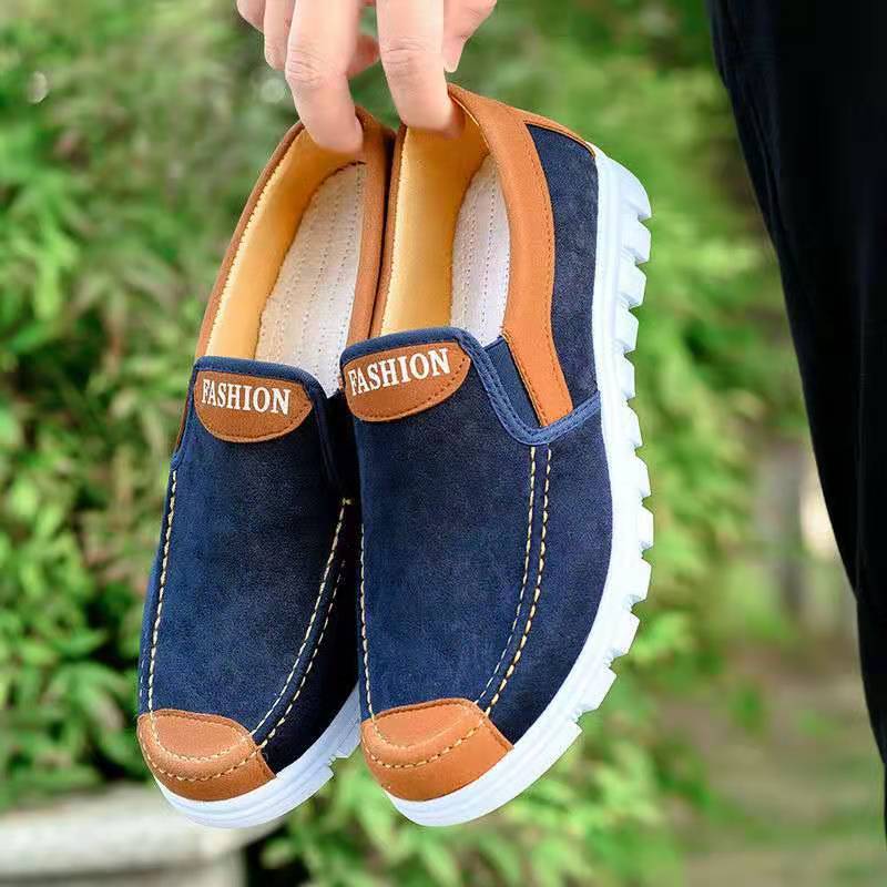 Men's Casual Clearance Shoes Spring and Autumn Breathable Soft-soled Canvas Shoes Non-slip Shoes