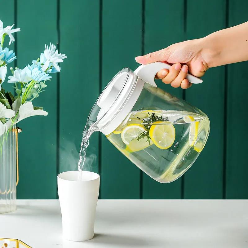 Cold Kettle Glass High Temperature and Thickening Large Capacity Household Water Bottle Set Boiling Water Glass Bubble Kettle