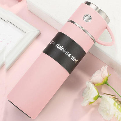 316 Stainless Steel Vacuum Flask for Men and Female Korean Version Water Cup Creative Dual-use Business Tea Cup Portable Thermos Cup