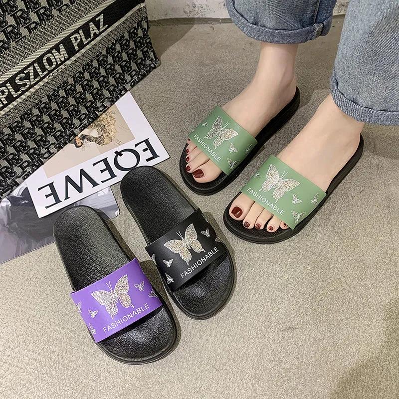 Slippers Women's Summer Non-slip Deodorant Indoor and Outdoor Wear Personalized Korean Fashion Flat Bottom All-match Slippers