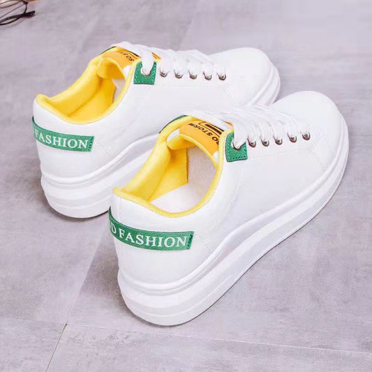 Women's Spring and Autumn Thick-soled White Shoes Students All-match Sports Shoes Korean Version Ins Harajuku Style Shoes