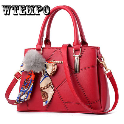 Handbags Bowknot Decoration Casual Women Shoulder Crossbody Handbags Leather Bags